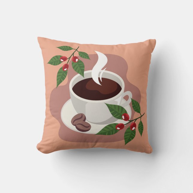 Heel Cool en Schattig Koffie of Java Kussen (Voorkant)