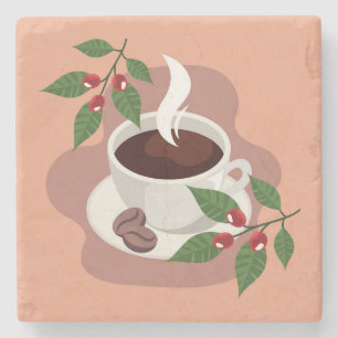 Heel Cool en Schattig Koffie of Java Stenen Onderzetter