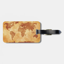 Heel coole kaart van de wereld bagagelabel