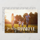 Heel dankbaar | Fotokaart | Aangepaste kleur Bedankkaart (Voorkant / Achterkant)