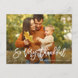 Heel dankbaar Thanksgiving van het gezin Briefkaart