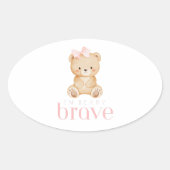 heel dapper kind met kanker ovale sticker (Voorkant)