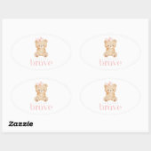heel dapper kind met kanker ovale sticker (Vel)