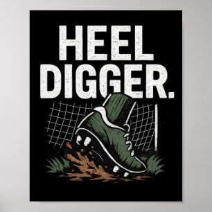 Heel Digger Voetbal Schoen Net Ventilatie Gear Des Poster