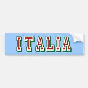 Heel eenvoudige maar coole Italiaanse logo Bumpersticker