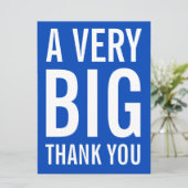 Heel erg bedankt, Blue Kaart (Staand voorkant)