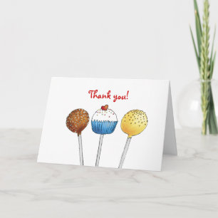 Heel erg bedankt - Cake Pop - Wenskaart