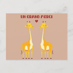Heel erg bedankt, giraffe briefkaart