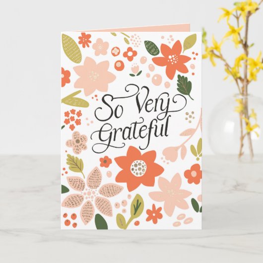 Heel erg bedankt kaart (Gele Bloem)