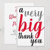 Heel erg bedankt, Kantoor, Rood Black Bedankkaart (Voorkant / Achterkant)