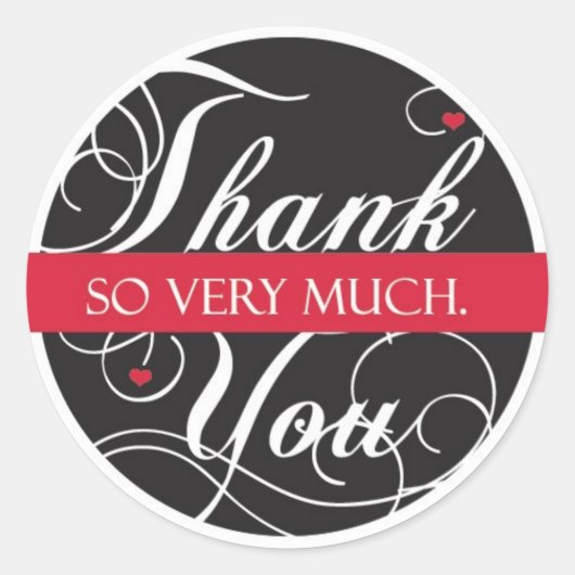 Heel erg bedankt ronde sticker (Voorkant)