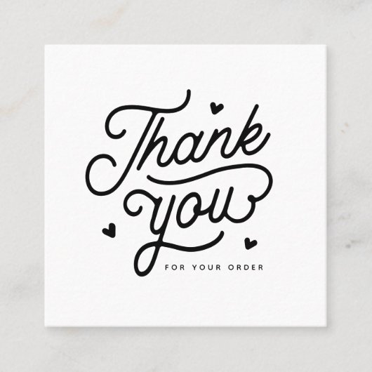 Heel erg bedankt voor je QR-code Vierkante Visitekaartje (Voorkant)