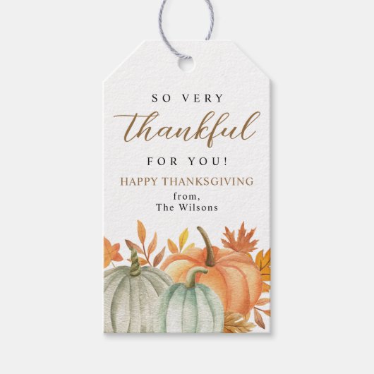 Heel erg dankbaar voor je | Happy Thanksgiving Her Cadeaulabel (Voorkant)