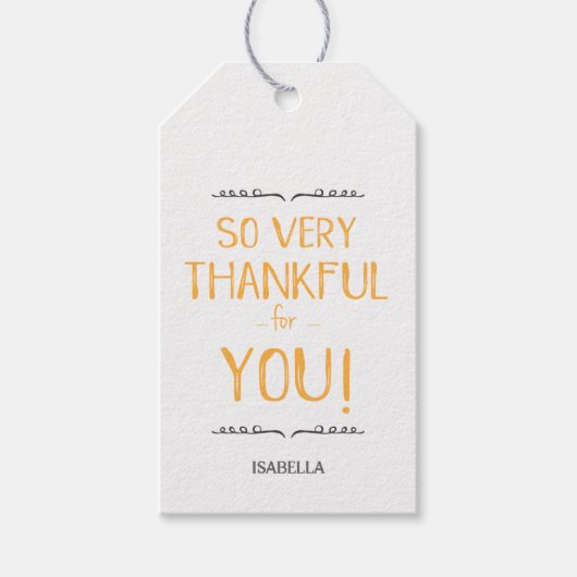 Heel erg dankbaar voor jou - Thanksgiving labels Cadeaulabel (Voorkant)