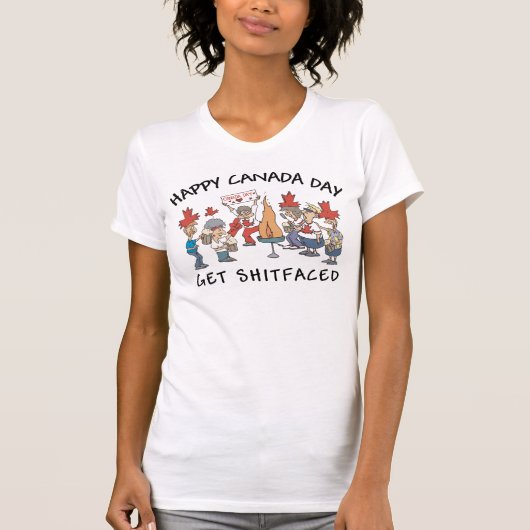 Heel grappig Happy Canada Day Women's T-Shirt (Voorkant)