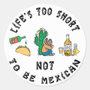 Heel grappig Mexicaans Ronde Sticker