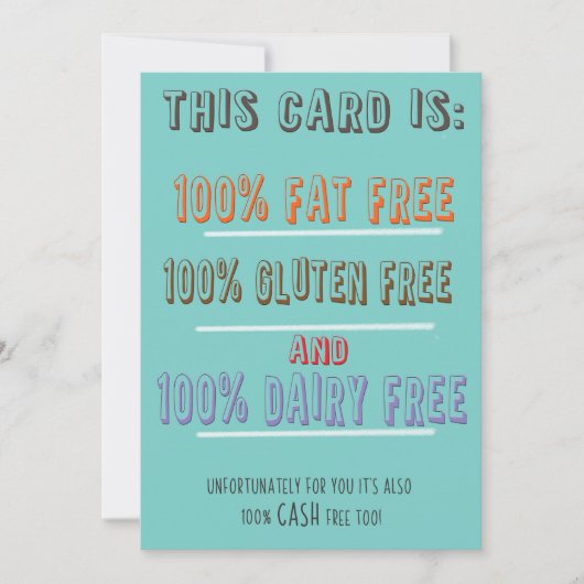 heel grappig , vetvrij! feestdagenkaart (Voorkant)