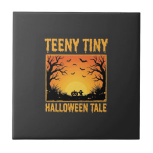 Heel Klein Halloween Verhaal Ontwerp van een Griez Tegeltje