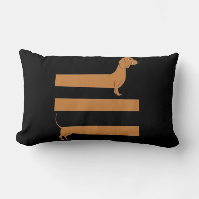 Heel lang Dachshund grappig Kussen (Voorkant)