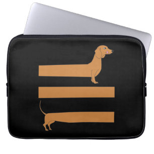 Heel lang Dachshund grappig Laptop Sleeve
