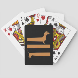 Heel lang Dachshund grappig Pokerkaarten
