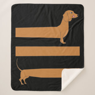 Heel lang Dachshund grappig Sherpa Deken