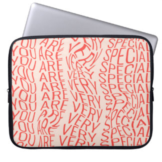 Heel motivatie inscriptie: je bent zeer specifiek laptop sleeve