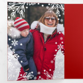 Heel prettig kerstfeest. Multi-Photo Tri-Fold Kaar Drieluik Aankondiging (Binnenzijde eerst)