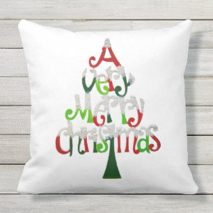 Heel prettige kerstboom buitenkussen