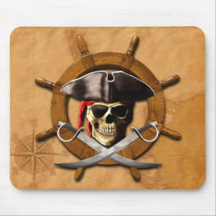 Heel Roger Pirate Wheel Muismat
