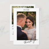 Heel simpele bruiloft foto Hartelijk dank Bedankkaart (Voorkant / Achterkant)