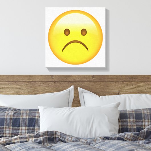 Heel triest - Emoji Canvas Afdruk (Insitu (Slaapkamer))