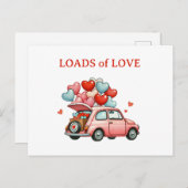 Heel veel liefde - Oude hartballonnen Postkaart (Voorkant / Achterkant)