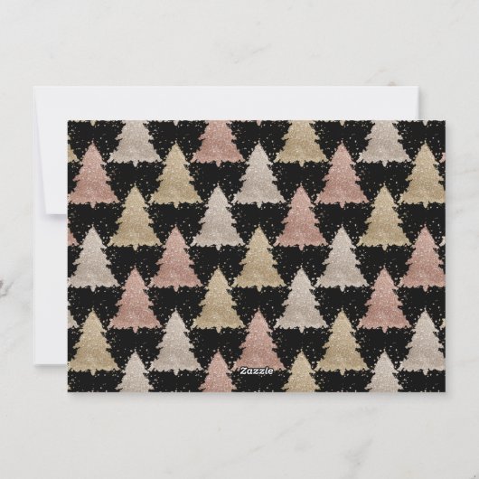 Heel vrolijk kerstfeest | Modern Roos Goud Chique Feestdagenkaart (Achterkant)