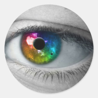 heelal in onze ogen ronde sticker