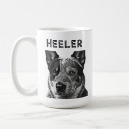 Heeler (Blue Heeler-hond) Close-up  Koffiemok