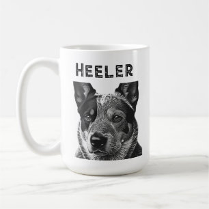 Heeler (Blue Heeler-hond) Close-up  Koffiemok