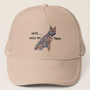 Heeler Cattle Dog hier hou mijn Treat vast Trucker Pet