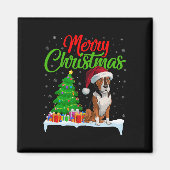 Heeler Dog Kerstboom Lights Funny Xmas Heeler Magneet (Voorkant)