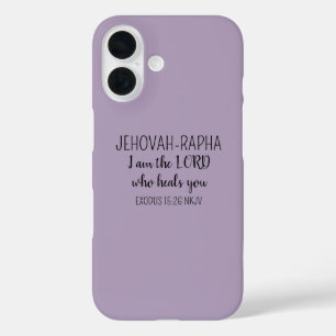 Heer Die Geneest Licht Paars Eenvoudig Christelijk iPhone 16 Hoesje