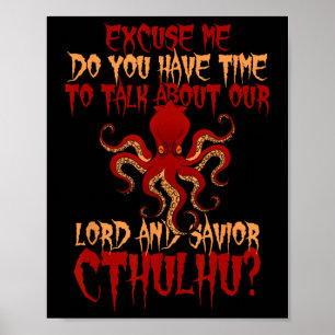 Heer En Heiland Cthulhu Octopus Wil Praten Hal Poster