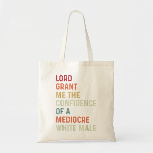 Heer, geef me het vertrouwen van een middelwit wit tote bag (Voorkant)
