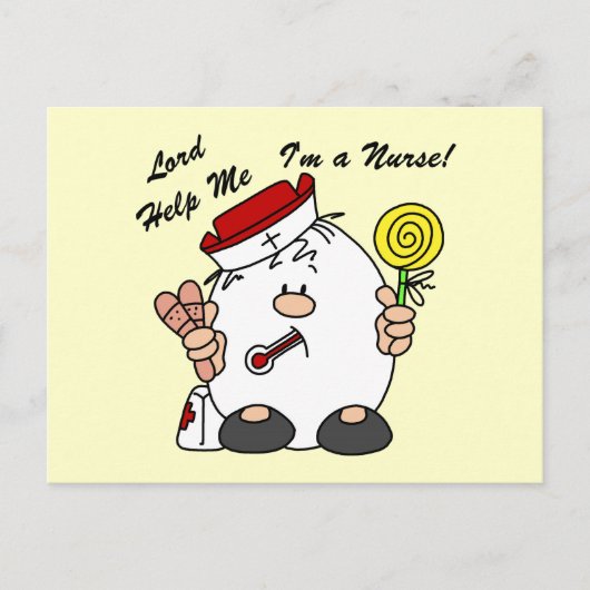 Heer help me Ik ben een verpleegster Briefkaart (Voorkant)