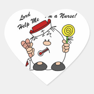 Heer help me Ik ben een verpleegster Hart Sticker