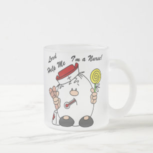 Heer help me Ik ben een verpleegster Matglas Koffiemok