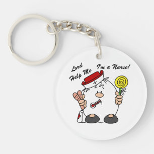 Heer help me Ik ben een verpleegster Sleutelhanger