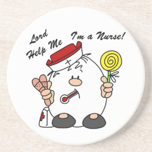 Heer help me Ik ben een verpleegster Zandsteen Onderzetter