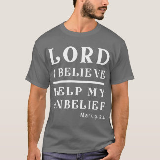 Heer ik geloof help me met mijn ongeloof jongen t-shirt