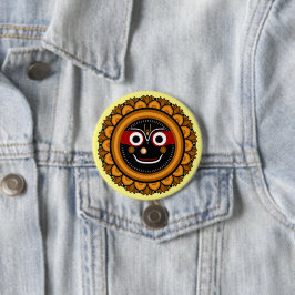 Heer Jagannath Devotional - Hare Krishna Ronde Button 7,6 Cm