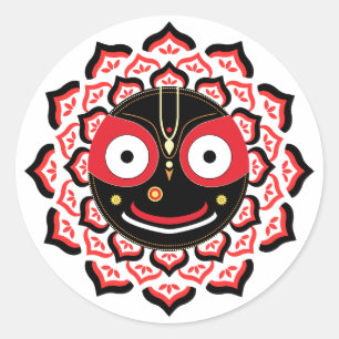 Heer Jagannath Gezicht Chakra Hindoe-deïteit Ronde Sticker